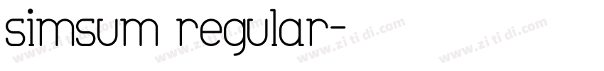 simsum regular字体转换